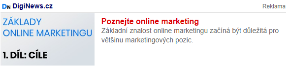 ukázka nativní reklamy